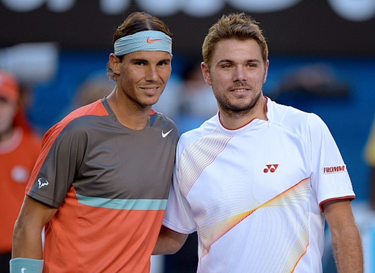 Rafael Nadal and Stainislas Wawrinka consider themselves good friends. (Greg Wood/AFP/Getty Images)