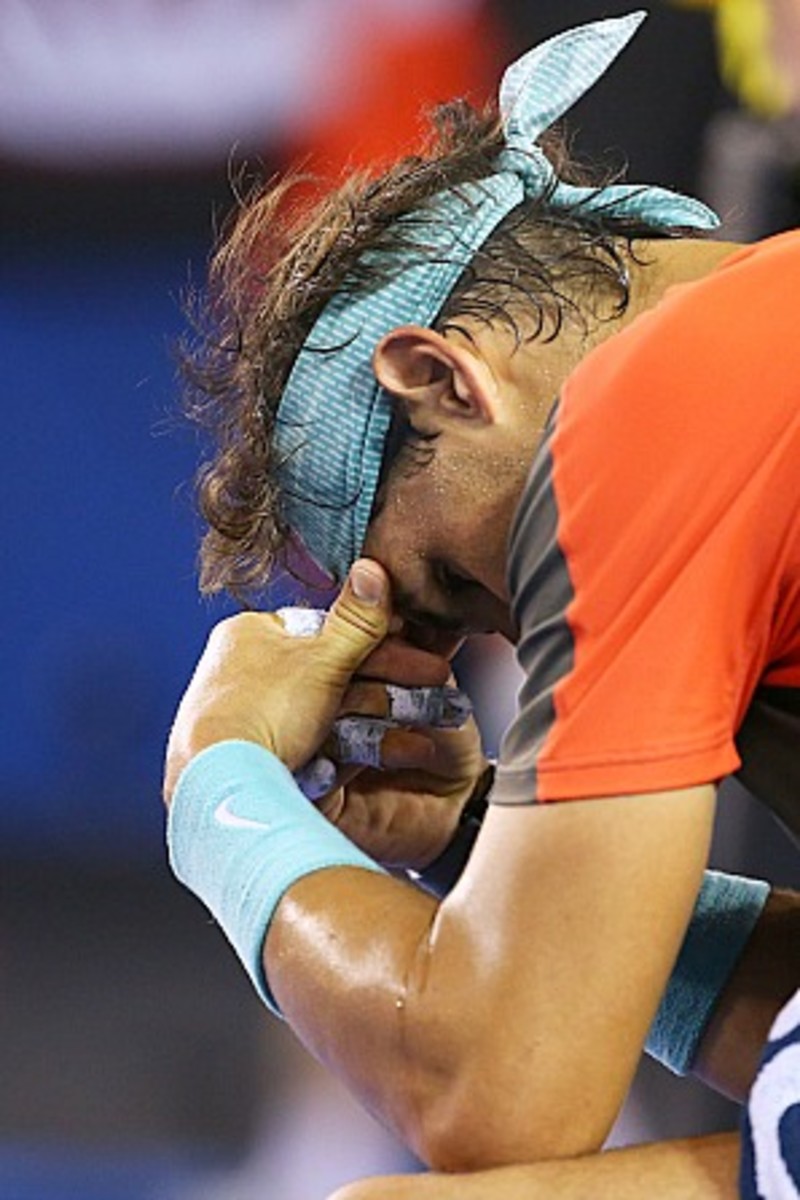 Rafael Nadal pondering his options. (Scott Barbour/Getty Images)