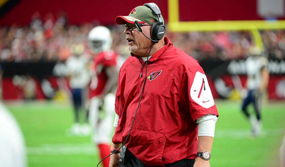 Bruce Arians has led the Cardinals to double-digit win totals in each of his first two seasons as head coach. (John Biever/Sports Illustrated/The MMQB)
