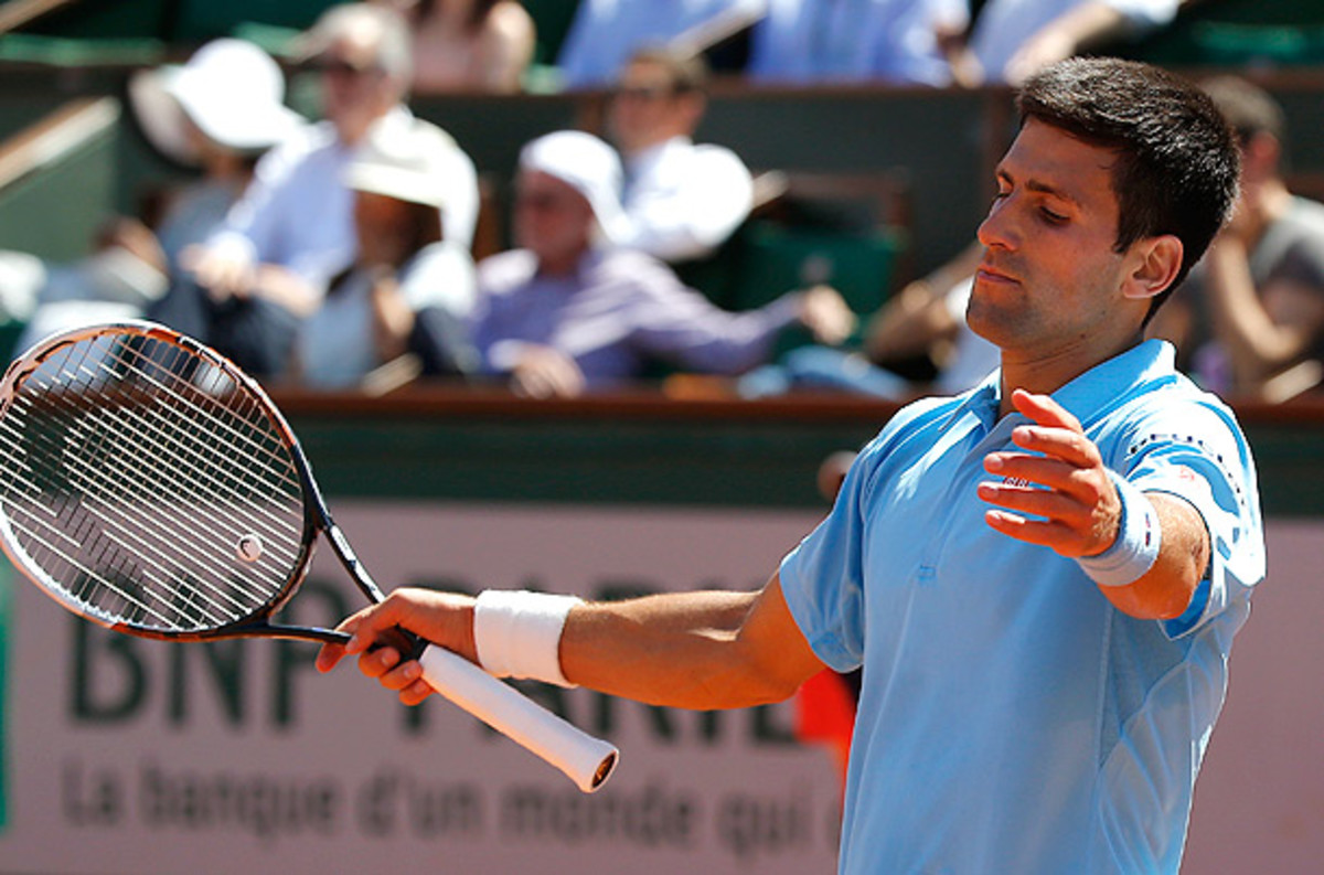 Djokovic is trying to make his second French Open final. (Michel Euler/AP)