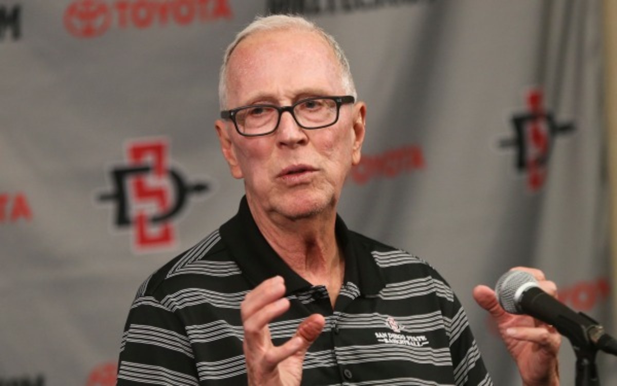 San Diego State coach Steve Fisher has a 751-495 record in 24 seasons as a head coach.  (AP Photo/Lenny Ignelzi)