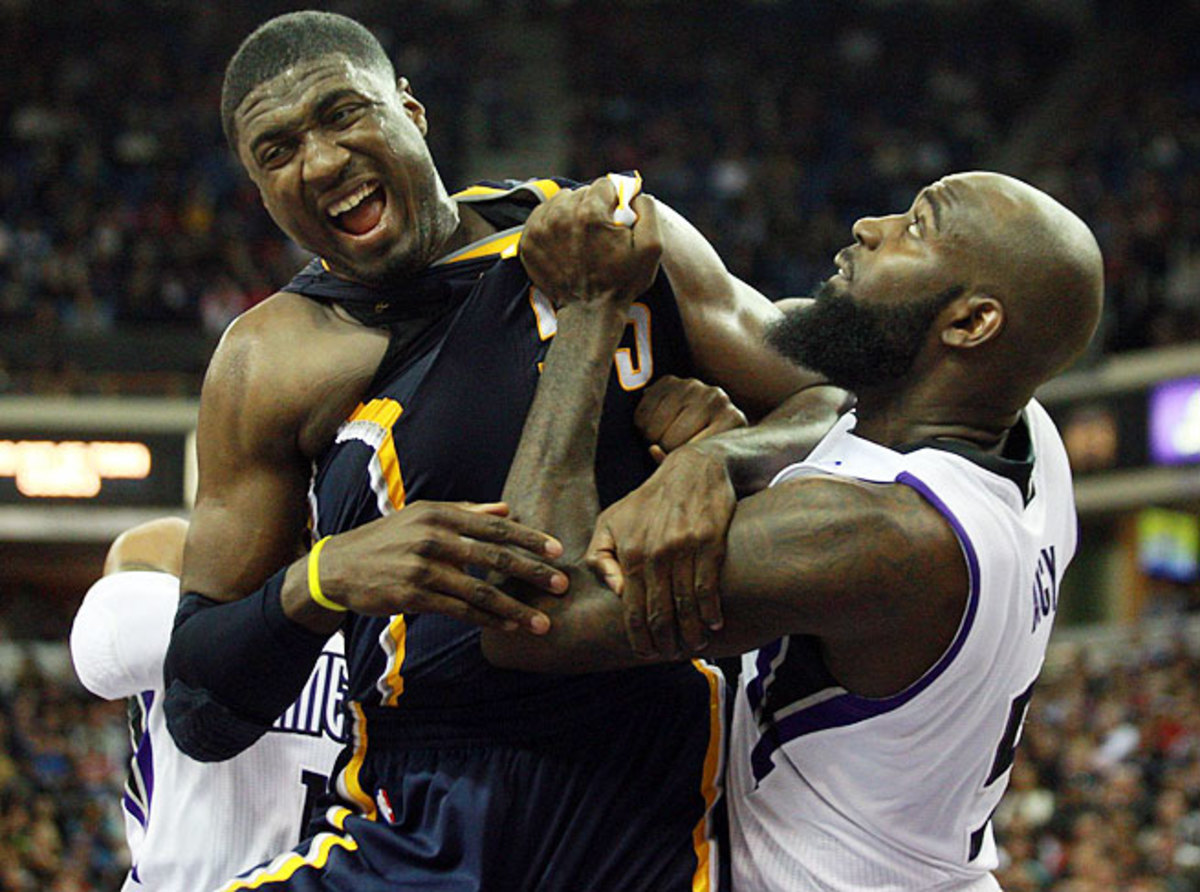At 290 pounds, Roy Hibbert can use his heft to do battle with the likes of the Kings' Quincy Acy.