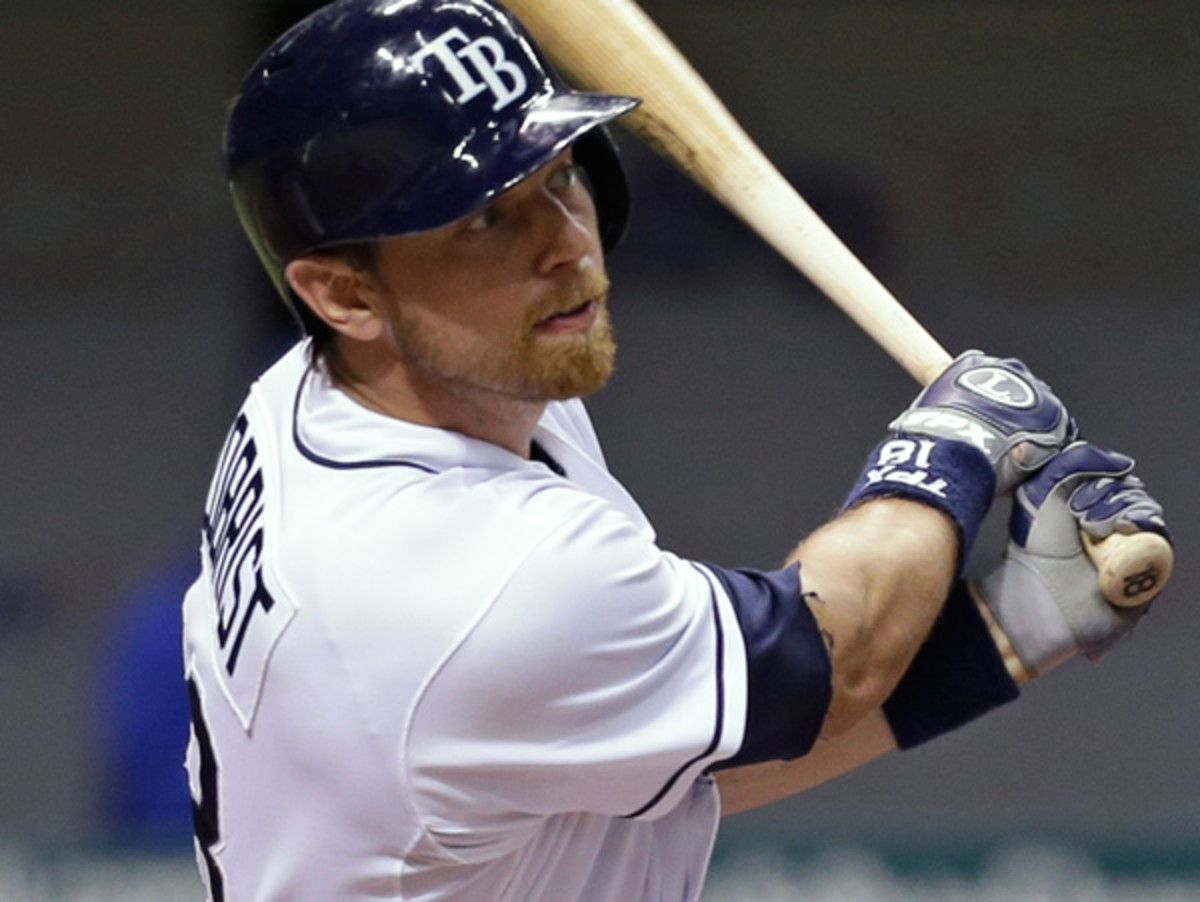 Ben Zobrist hit .275/.354/.402 in 2013, playing second base and all three outfield positions for Tampa. (Chris O'Meara/AP)