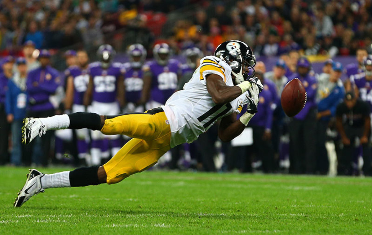 Markus Wheaton disappointed the Steelers in his rookie season—one start, six receptions total—and will face certain competition at the wide receiver position in camp. (Jan Kruger/Getty Images)
