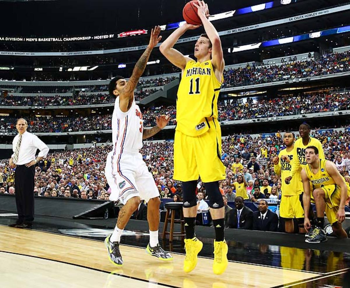 An elite shooter, Nik Stauskas went 6-of-6 on threes against Florida in the 2013 NCAA tournament.