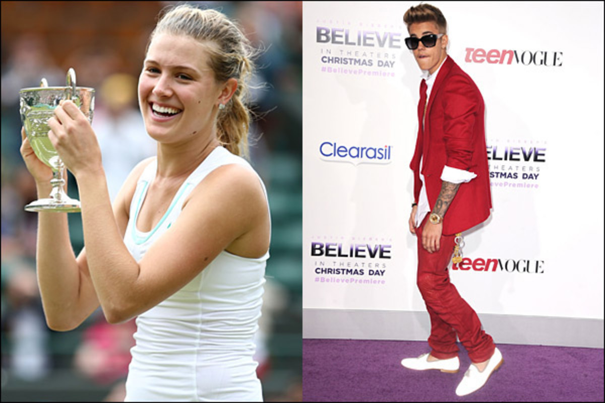 Eugenie Bouchard and Justin Bieber :: Getty Images