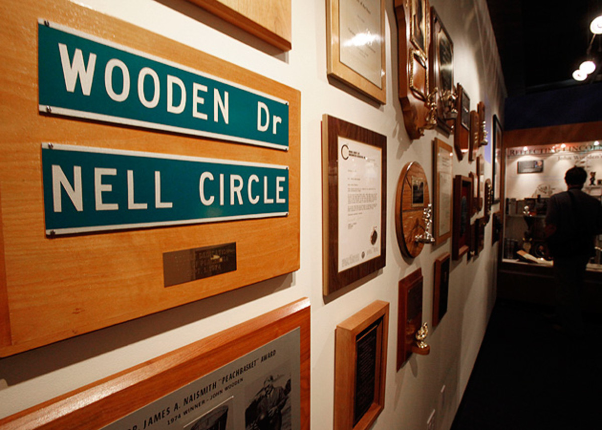 John Wooden's den, which was decorated by Nell, has been recreated and memorialized in the UCLA Athletics Hall of Fame.
