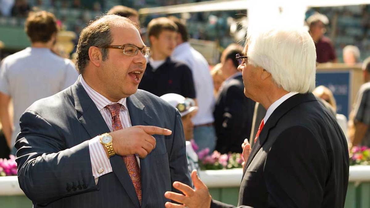 Justin Zayat is the racing manager for Zayat Stables, which was founded in 2005 by his father, entrepreneur Ahmed Zayat (left, talking to trainer Bob Baffert).