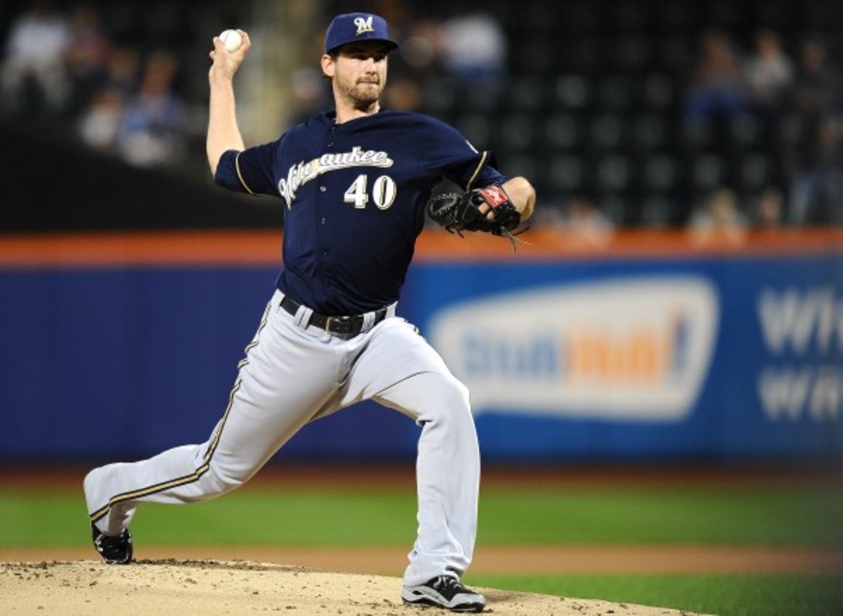 Johnny Hellweg felt a pop in his right elbow without any warning last Sunday in Omaha and threw nine more pitches before leaving the game. (Maddie Meyer/Getty Images)