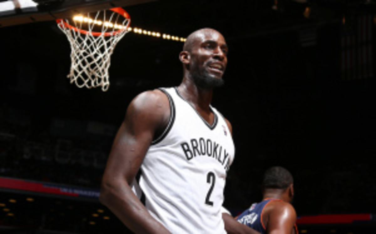 Kevin Garnett is averaging a career low 6.7 points this season. (Nathaniel S. Butler/Getty Images)
