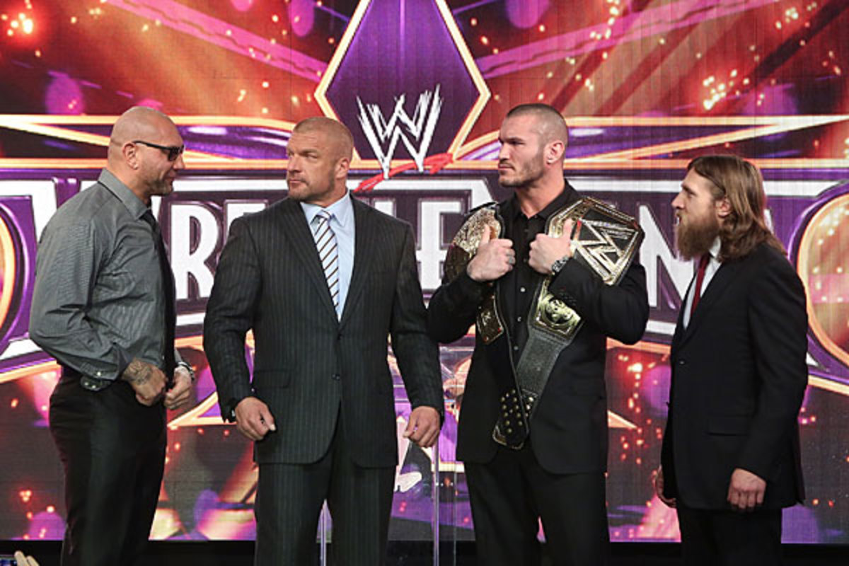 Dave Batista, Triple H, Randy Orton, and Daniel Bryan :: Getty Images