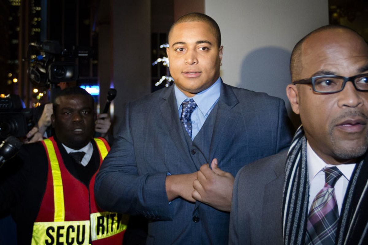 Jonathan Martin, seen here after meeting with Ted Wells in New York in November. (John Minchillo/AP)