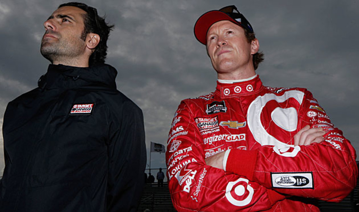 His racing career over, Dario Franchitti (left) now serves as an advisor to Scott Dixon.