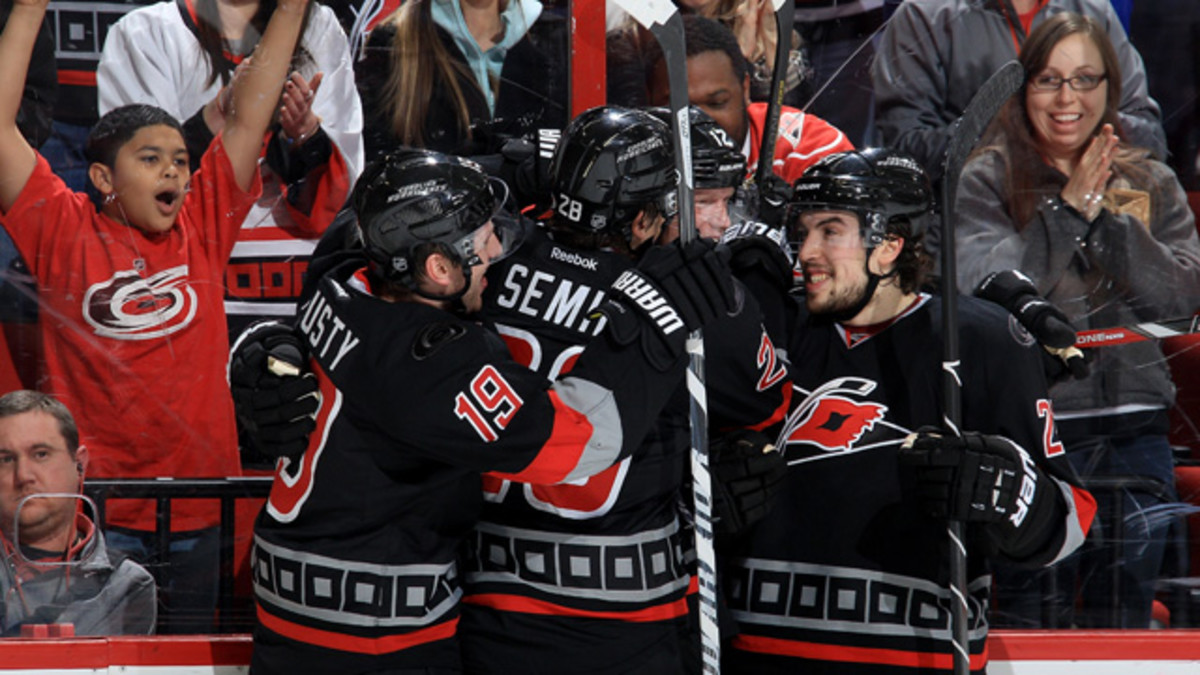 Staal brothers score three goals together, 'Canes top Jackets Sports