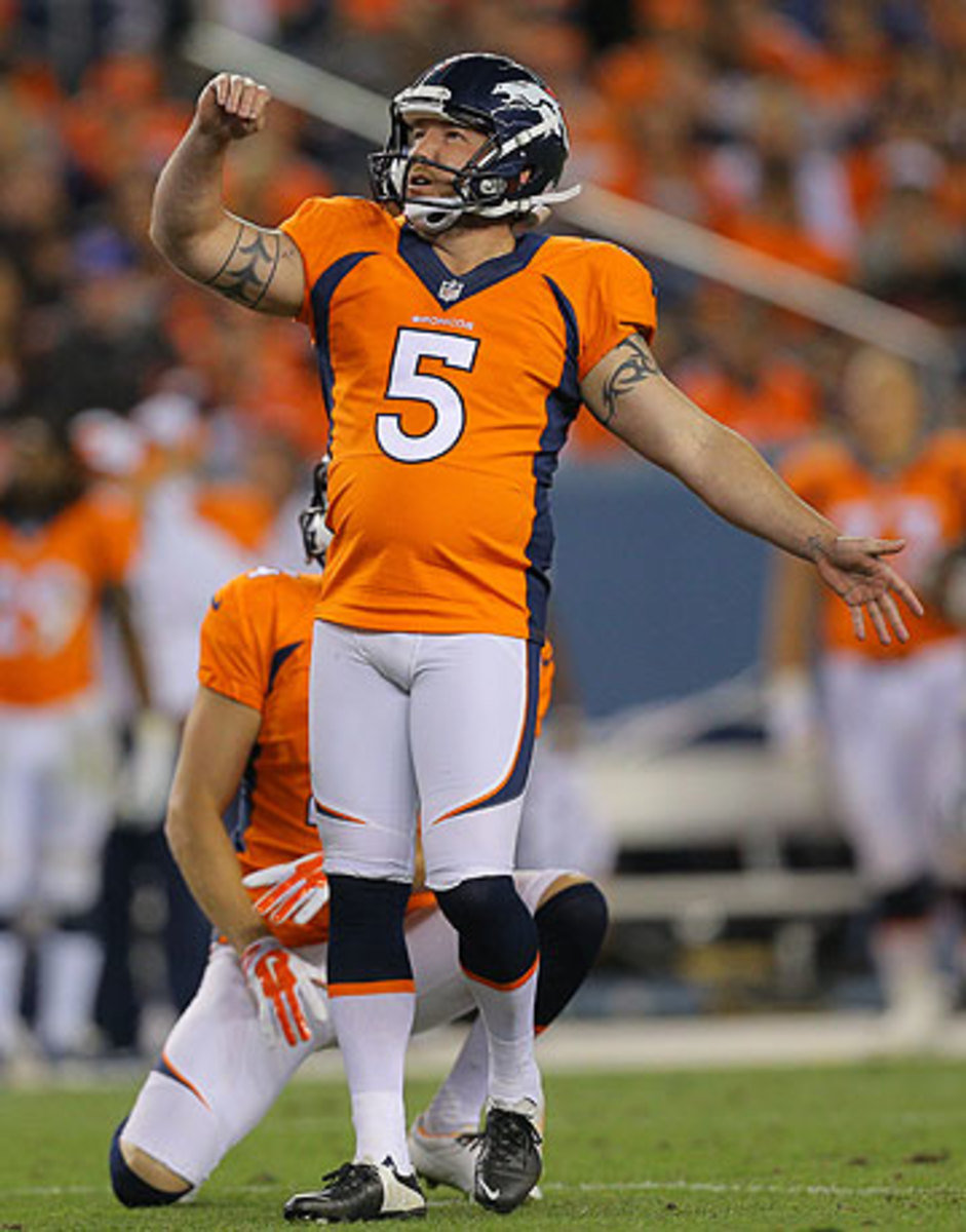 Matt Prater is now free to sign with any team after the Broncos released him last week. (Justin Edmonds/Getty Images)