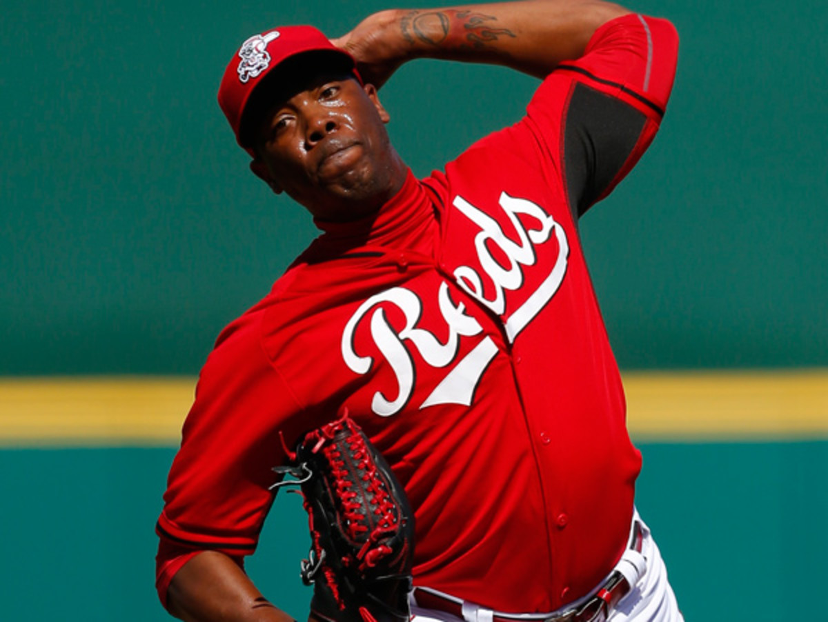 Aroldis Chapman will be out for the next two months with facial fractures. (Paul Sancya/AP)