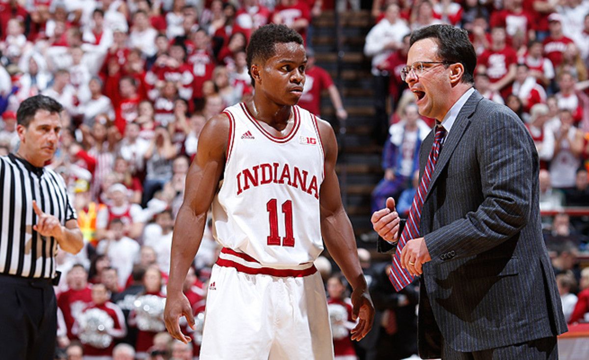 Tom Crean's (R) Hoosiers have struggled on the road and will likely miss the tournament because of it.