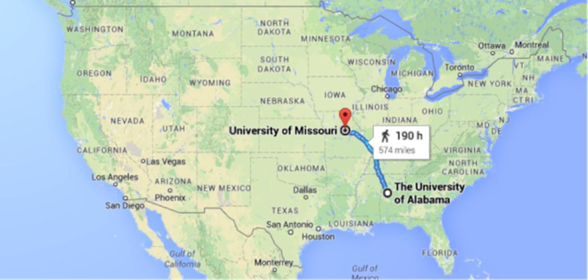 Google Maps screenshot Bama Mizzou.png