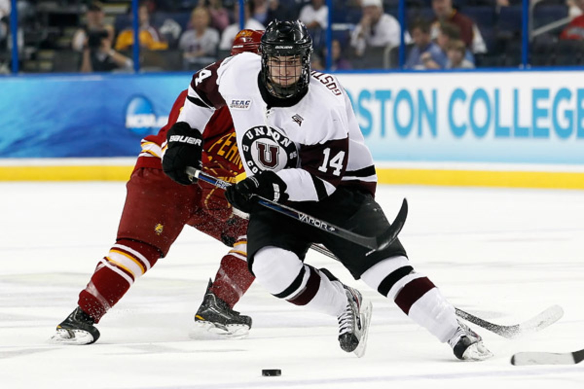 Flyers prospect Shayne Gostisbehere will try to lead Union to a National Championship. (J. Meric/Getty Images)