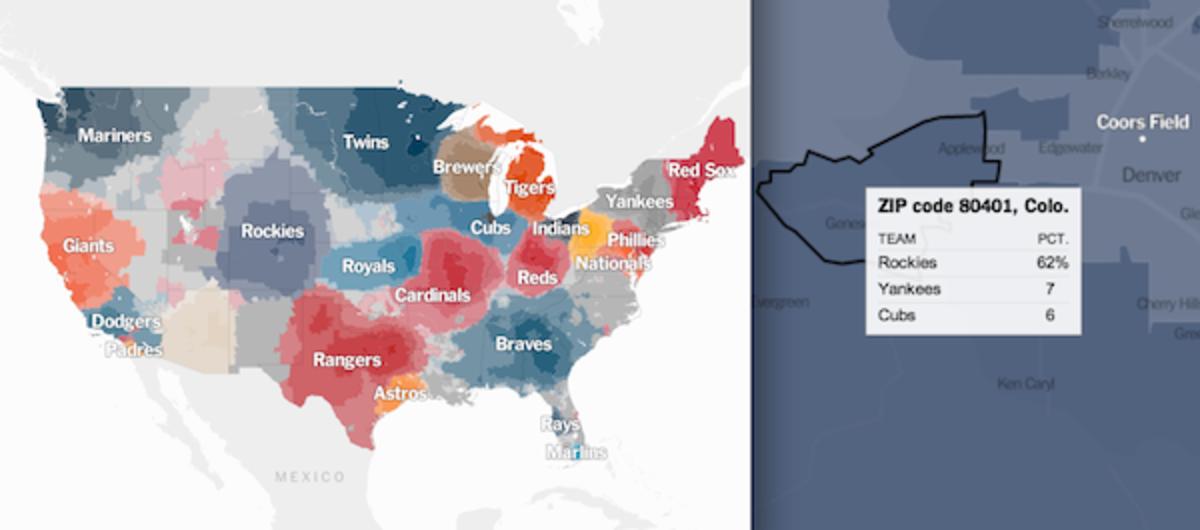 Interactive Map Breaks Down MLB Fandom in Your Area Sports Illustrated