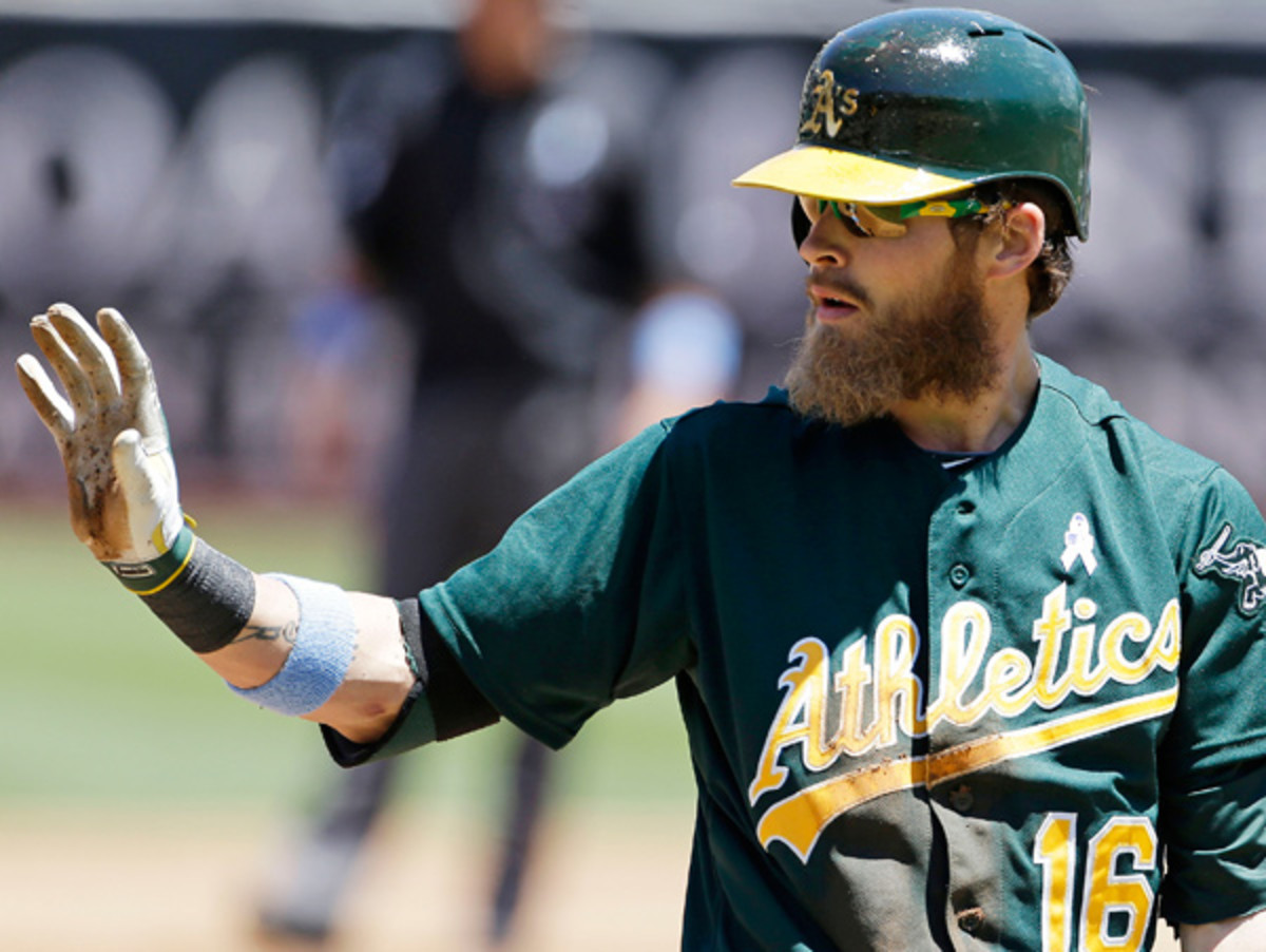 Josh Reddick says hold your applause until after you see his catch. (Eric Risberg/AP)