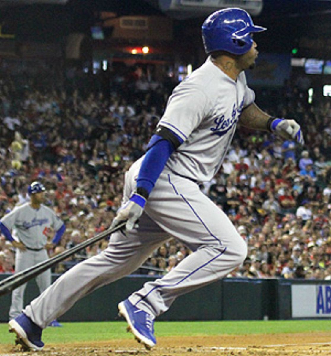 Carl Crawford swiped two bags versus the Mets on May 20.