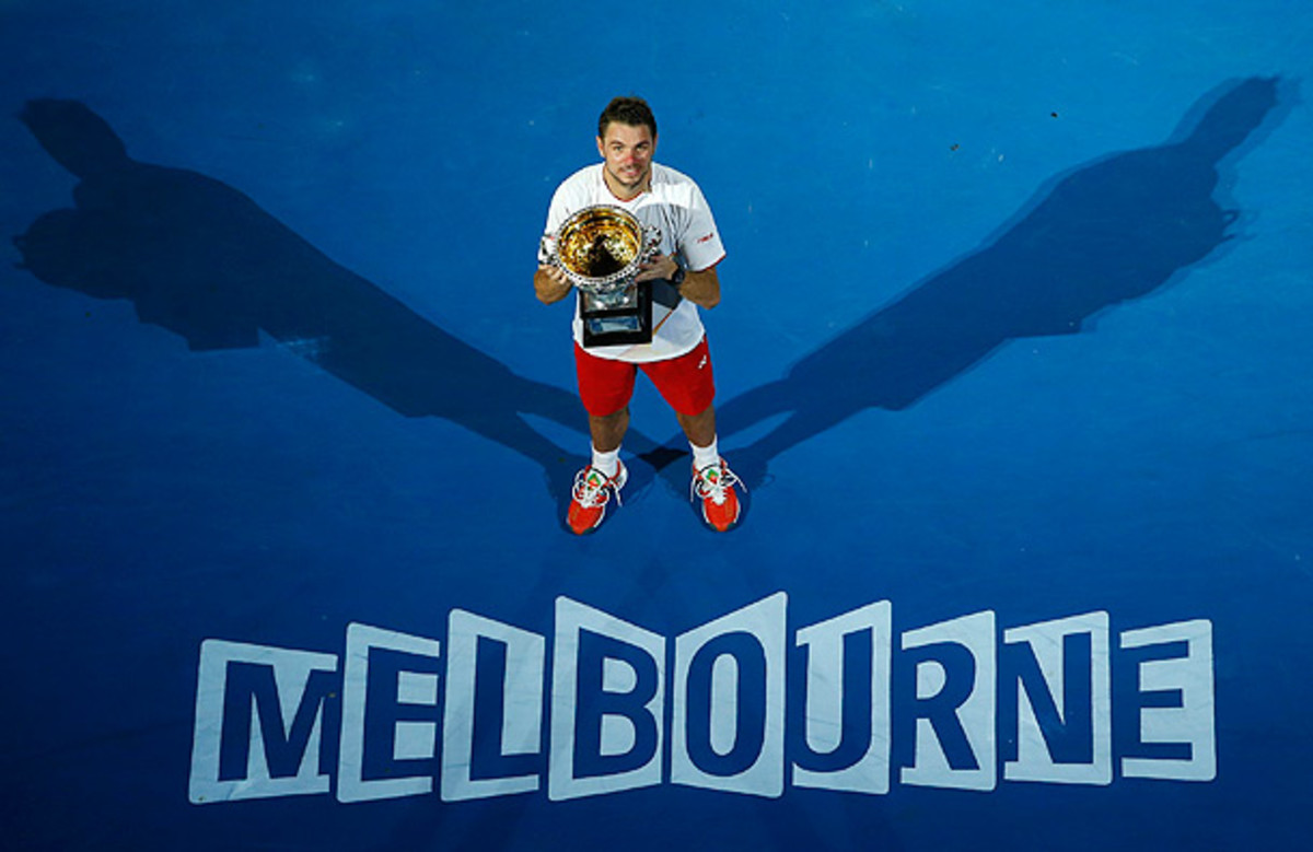 Stanislas Wawrinka surprised everyone by beating Rafael Nadal in the final of the 2014 Australian Open. (David Callow/SI)