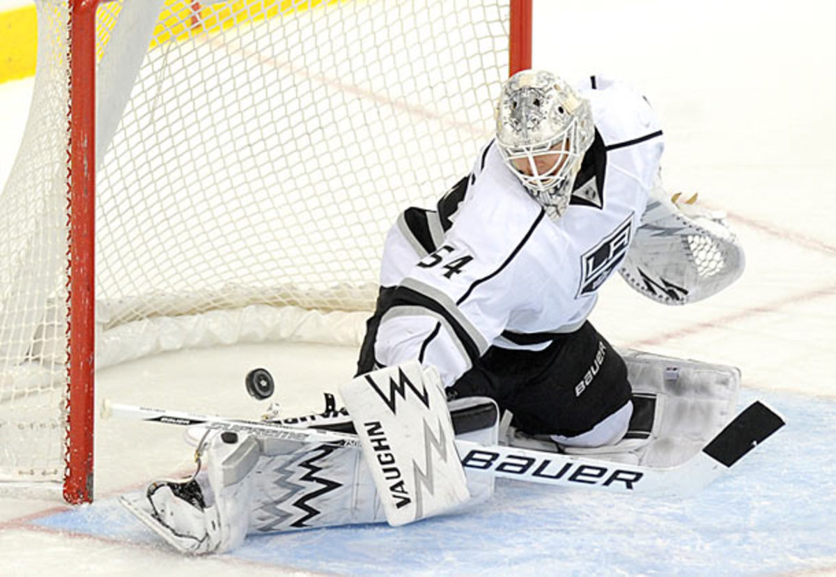 Goaltender Ben Scrivens of the Los Angeles Kings was traded to the Edmonton Oilers.