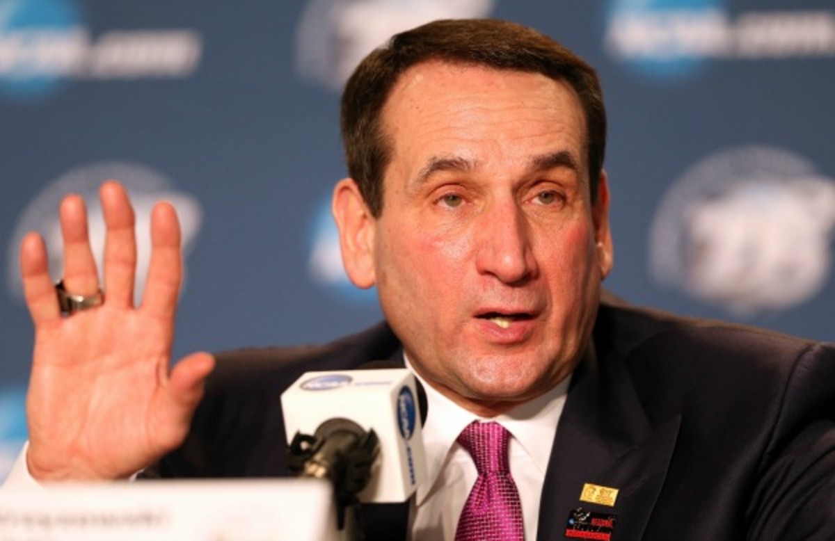 Duke coach Mike Krzyzewski is critical of NCAA transfer waiver rules. (Andy Lyons/Getty Images)
