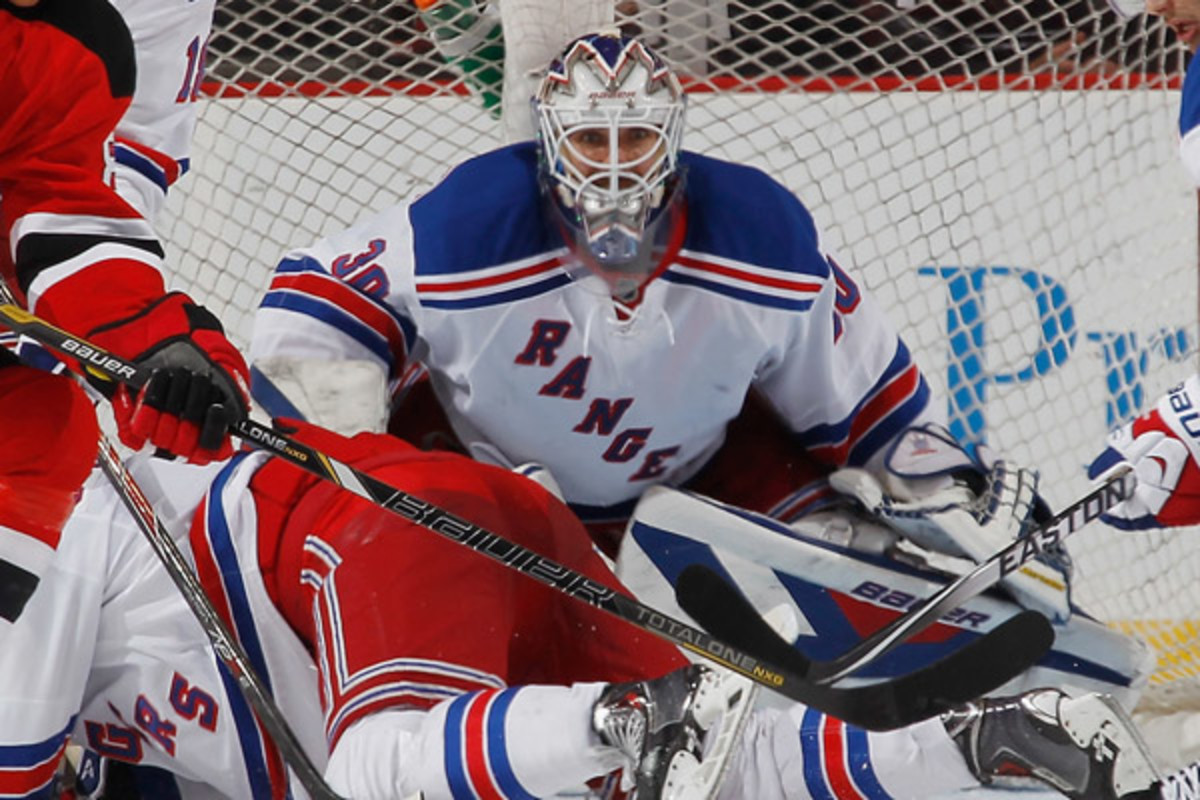 Henrik Lundqvist continues to certify himself as the King, staking claim to more Rangers' franchise records. (Bruce Bennett/Getty Images)