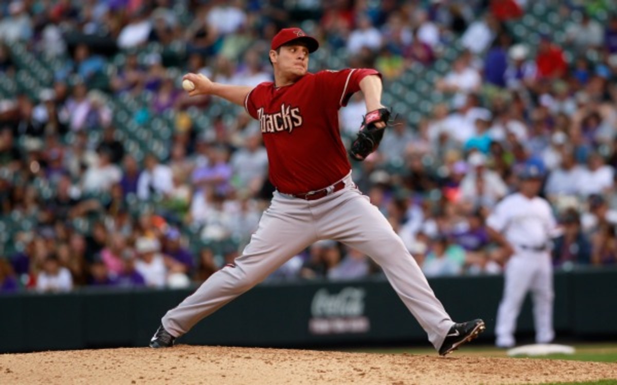 D-Backs pitcher David Hernandez could miss the season because of a UCL tear. (AP Photo/David Zalubowski)