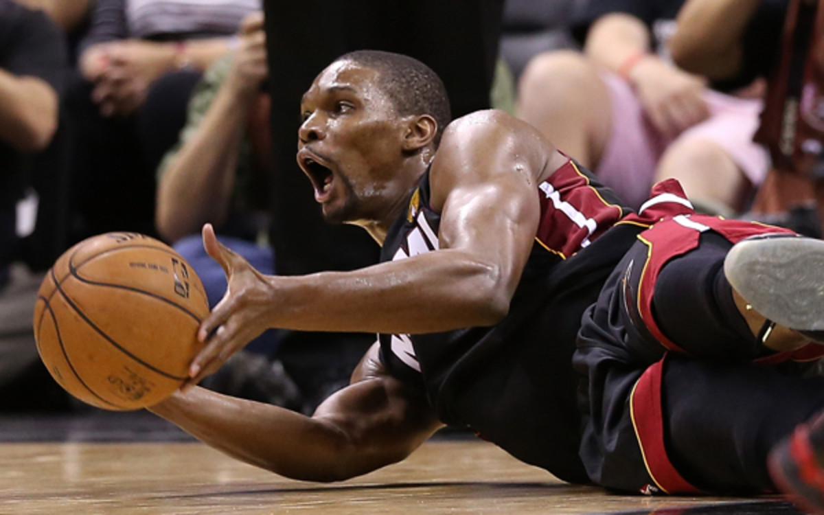 Chris Bosh finished Miami's Game 4 victory with 20 points and 13 rebounds. (Photo by Christian Petersen/Getty Images) 