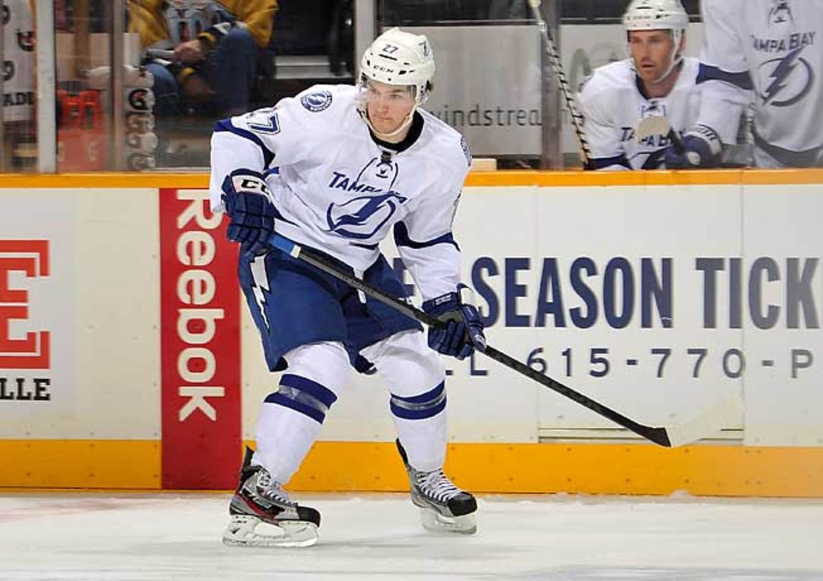 Lightning draft pick Jonathan Drouin assisted on all three goals of linemate Anthony Mantha's hat trick in Team Canada's opening victory at World Juniors. (Frederick Breedon/Getty Images)