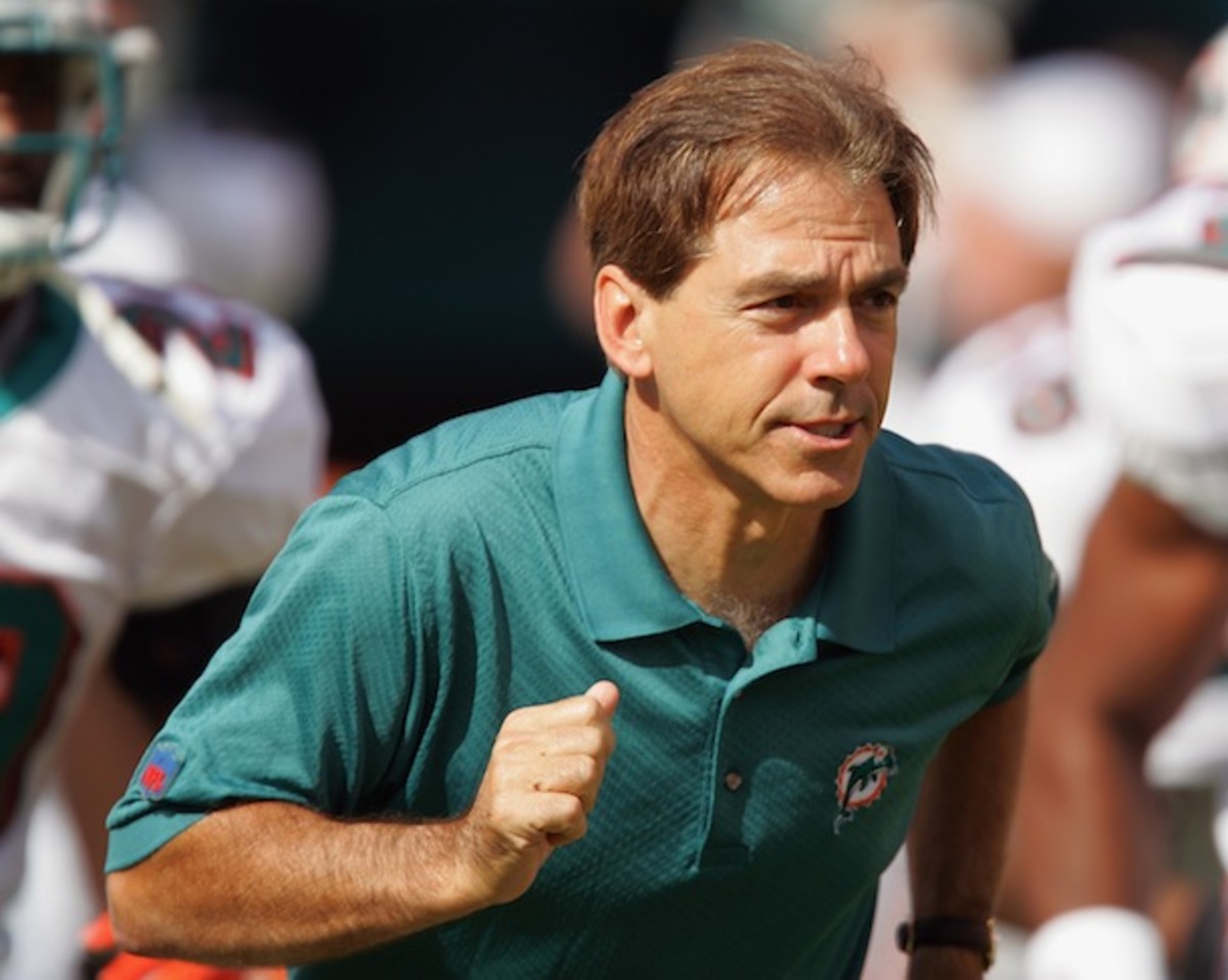 Former Dolphins and definitely not future Longhorns coach Nick Saban. (AP)