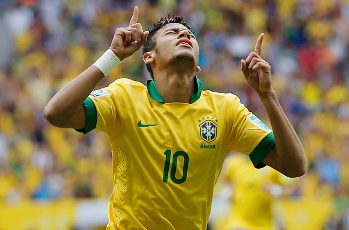Neymar has scored three goals in as many games for Brazil in the Confederations Cup. 