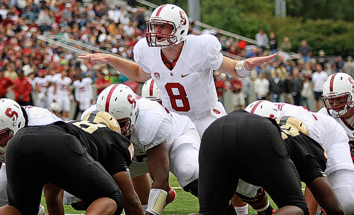 Stanford's Kevin Hogan gets the offense set against Army.