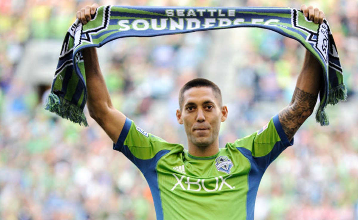 Clint Dempsey was introduced to the Seattle crowd ahead of the Sounders' 3-0 win on Saturday.