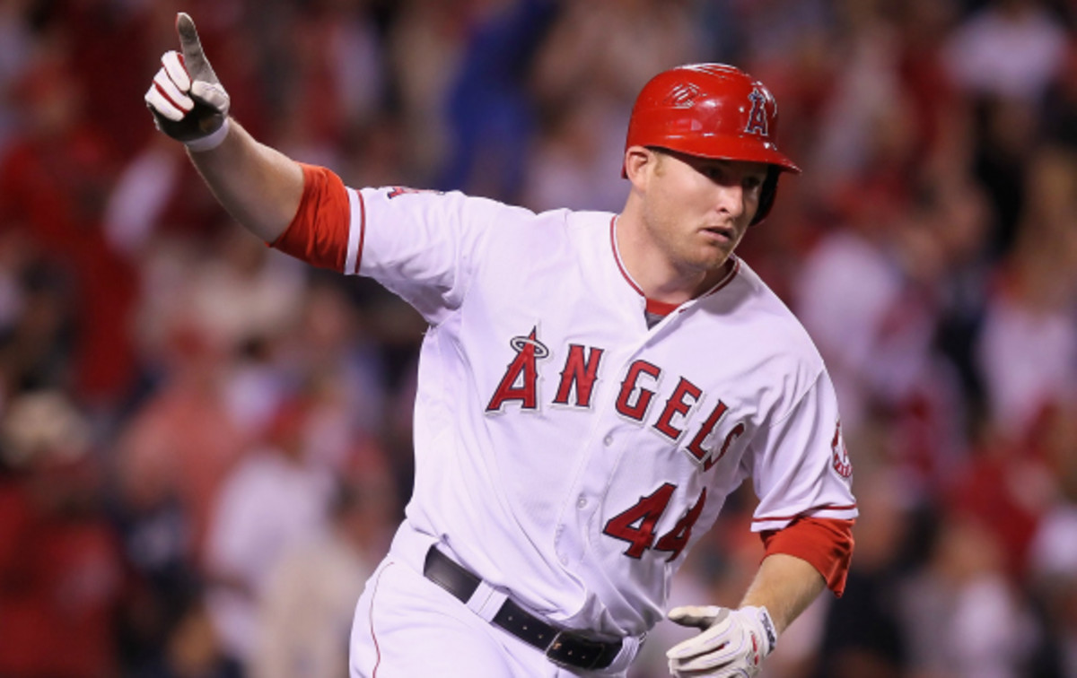 Mark Trumbo led the Angels in HRs in 2013 with 34. (Jeff Gross/ Getty Images)