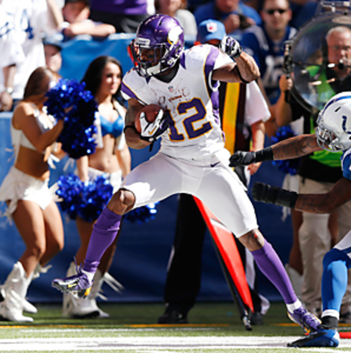 Percy Harvin is heading into the final year of his contract with the Vikings after catching 62 passes for 677 yards in nine games last year.