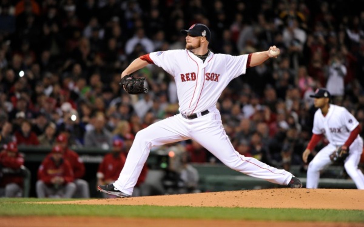 Jon Lester pitched the Red Sox to a 1-0 series lead in the World Series. (Ron Vesely/MLB Photos via Getty Images)