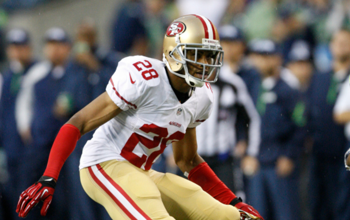 Nnamdi Asomugha played in only three games with the 49ers. (Michael Zagaris/Getty Images)