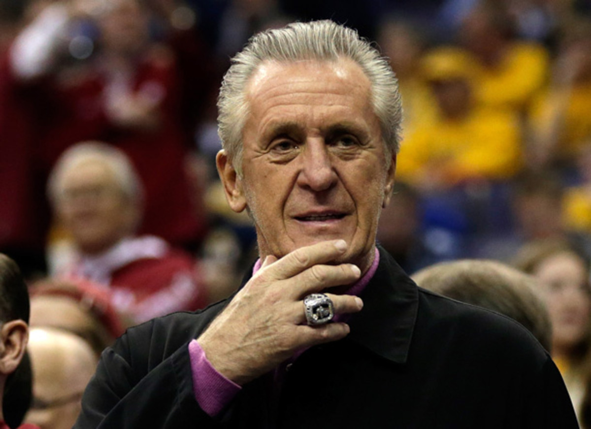 Pat Riley wasn't pleased with Danny Ainge's comments about LeBron James. (Win McNamee/Getty Images)