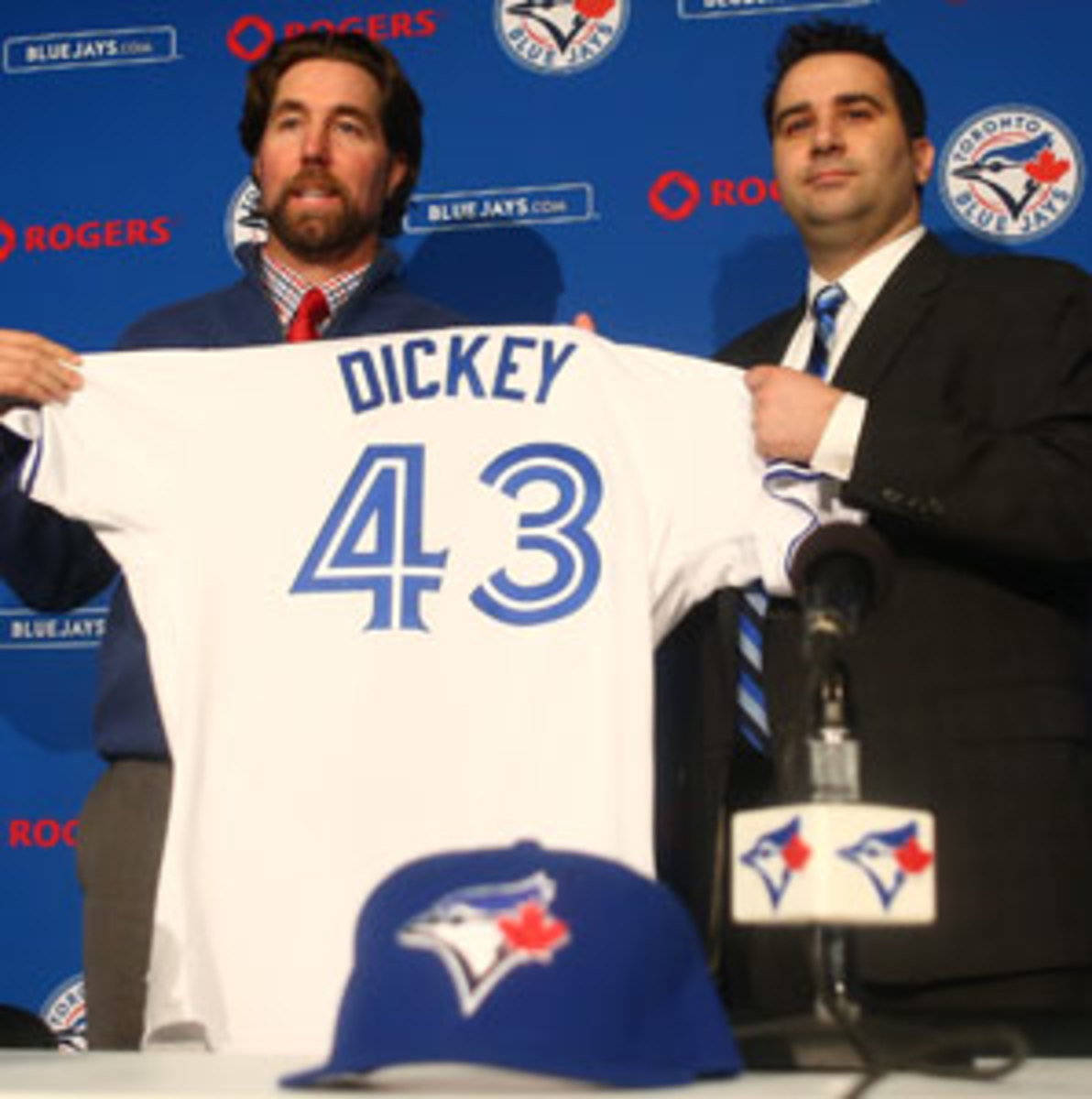 R.A. Dickey  joins Jose Reyes, Josh Johnson and Maek Buehrle among the Blue Jays' offseason additions.