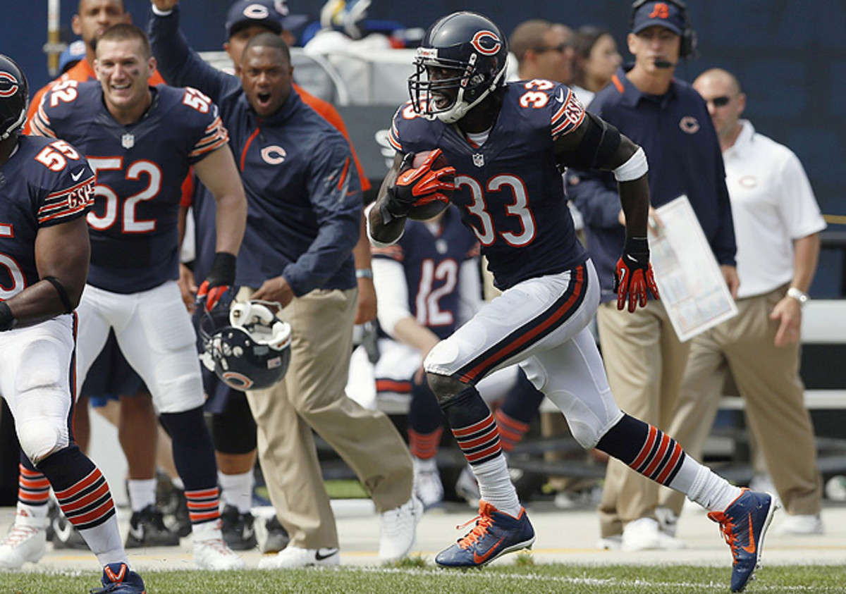 Charles Tillman (33) has totaled 14 tackles and two interceptions for the Bears this season. 