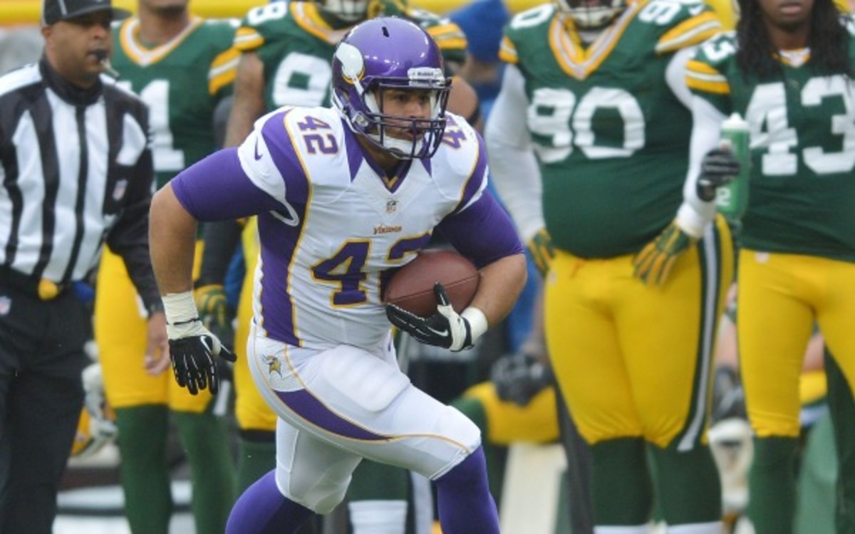 Jerome Felton was suspended for the first three games for a substance abuse policy violation. (Tom Dahlin/Getty Images)