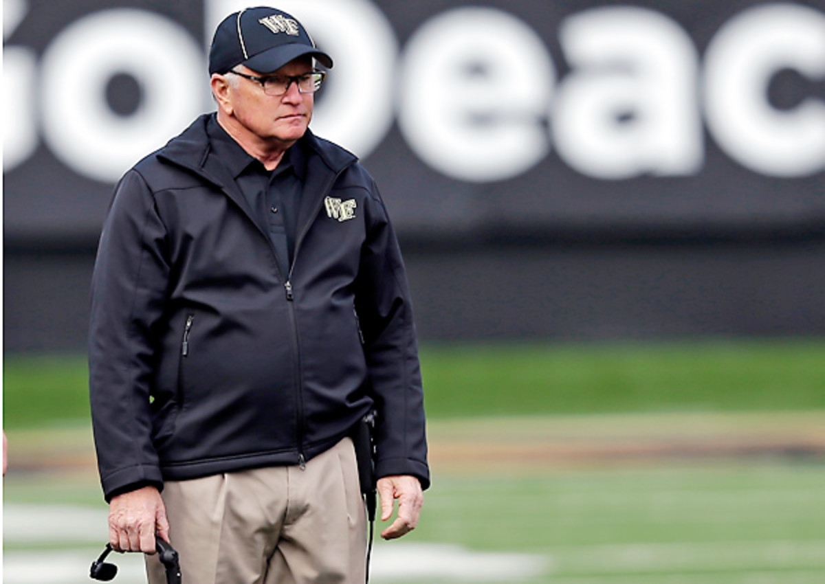 The 2006 Coach of the Year, Jim Grobe hasn't led a winning season at Wake Forest since 2008.