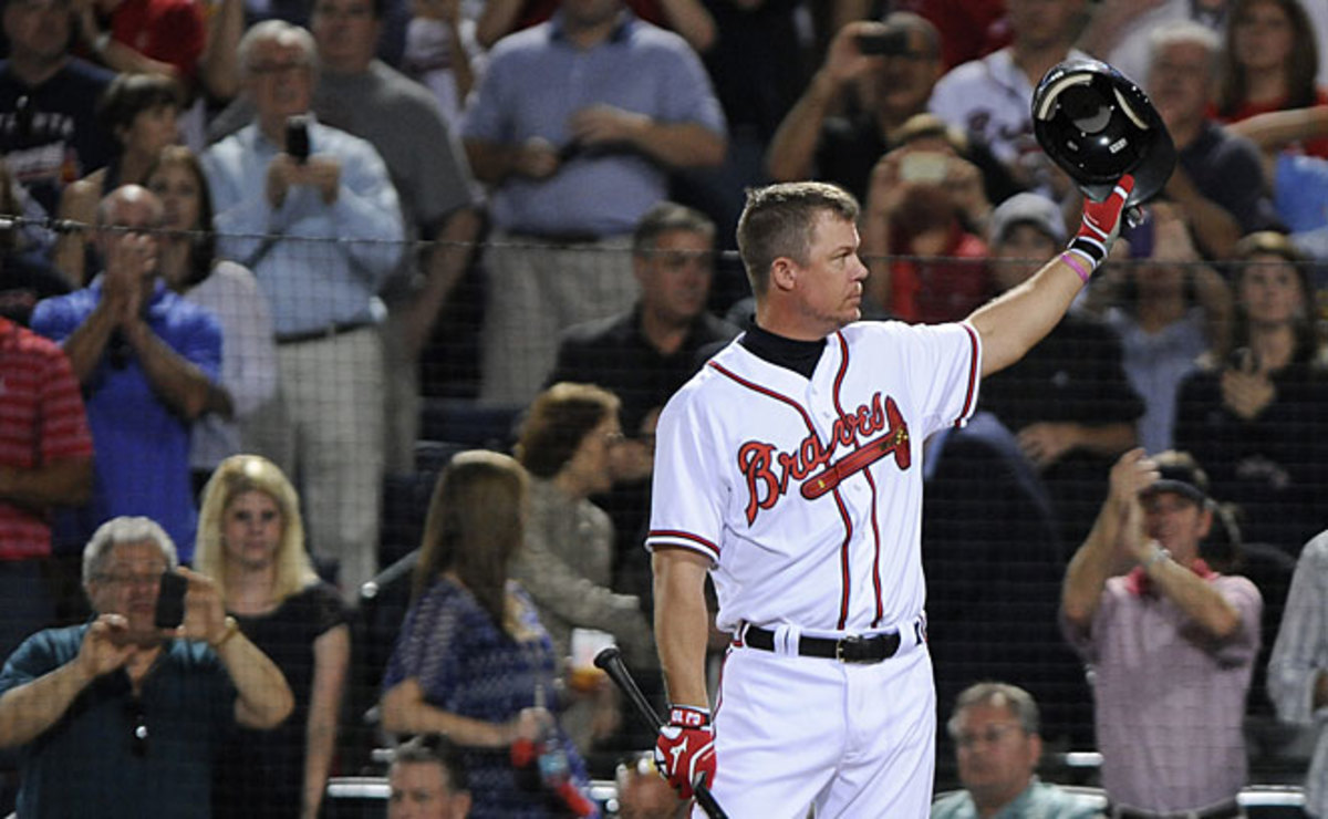 Chipper Jones, left, and - Baseball Has Marked the Time