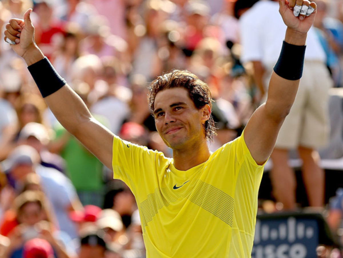 Rafael Nadal beat Milos Raonic in straight sets for the Rogers Cup title. (Matthew Stockman/Getty Images)