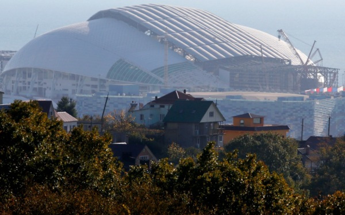 Olympic Fisht Stadium will be the site of the Sochi game's opening ceremony on Feb. 7 (AP Photo/Dmitry Lovetsky)