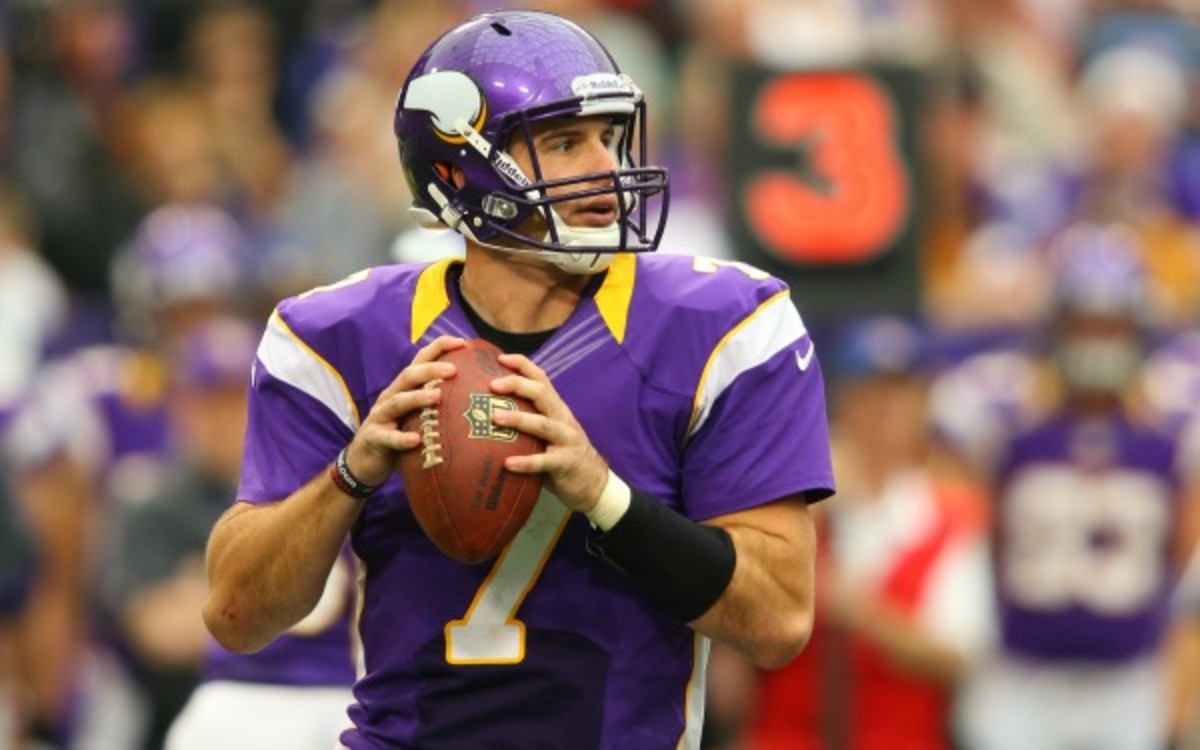 The Vikings will keep Ponder at QB, despite troubles. (Adam Bettcher/Getty Images)